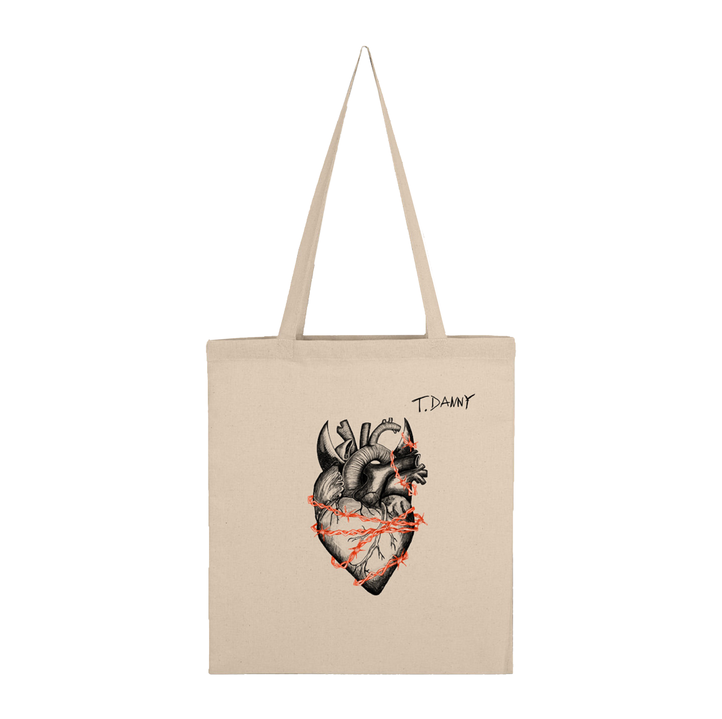 Szívtelen natúr totebag